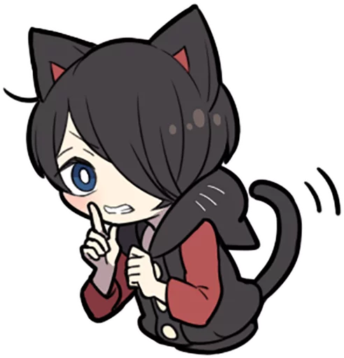 🤐 Стикер «Black Kitten» для Telegram