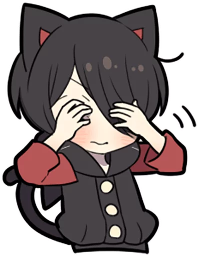 🙈 Стикер «Black Kitten» для Telegram