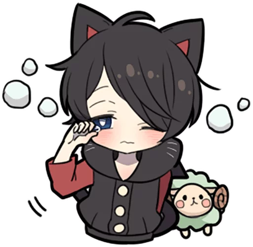 😪 Стикер «Black Kitten» для Telegram
