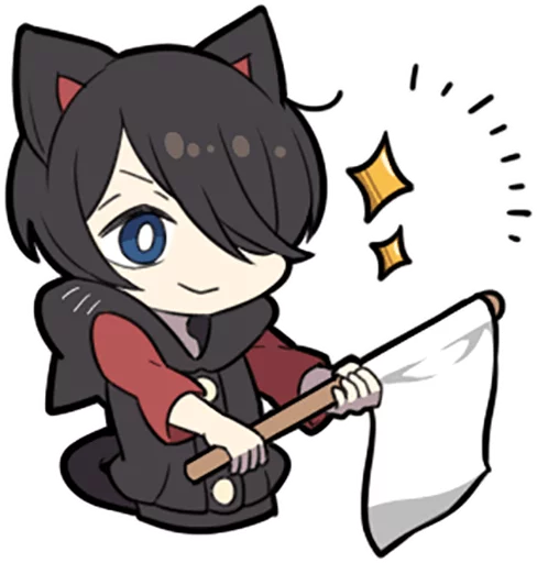 🏳 Стикер «Black Kitten» для Telegram