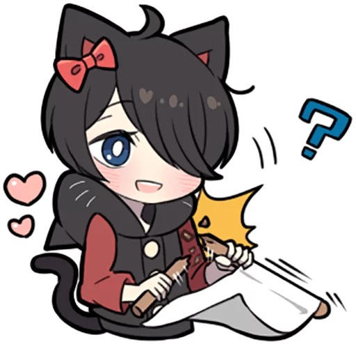 🏳 Стикер «Black Kitten» для Telegram