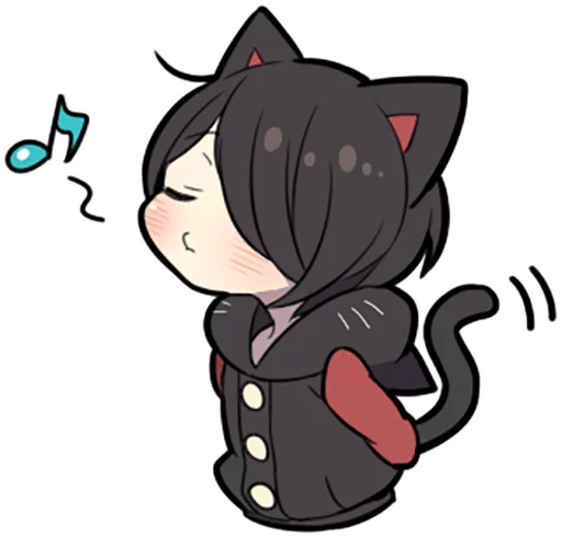 🎶 Стикер «Black Kitten» для Telegram