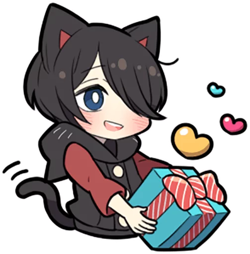 🎁 Стикер «Black Kitten» для Telegram