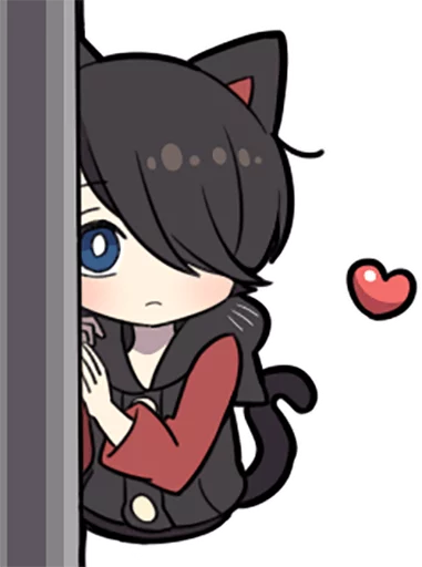👀 Стикер «Black Kitten» для Telegram