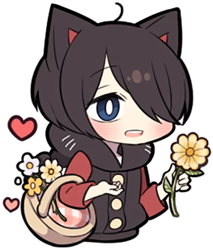 🌻 Стикер «Black Kitten» для Telegram