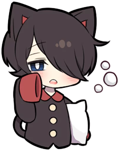 😪 Стикер «Black Kitten» для Telegram
