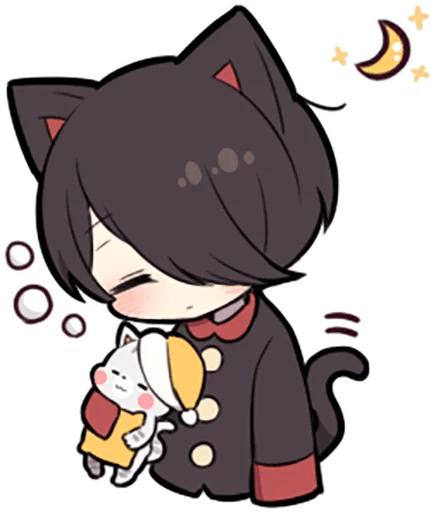 🌙 Стикер «Black Kitten» для Telegram