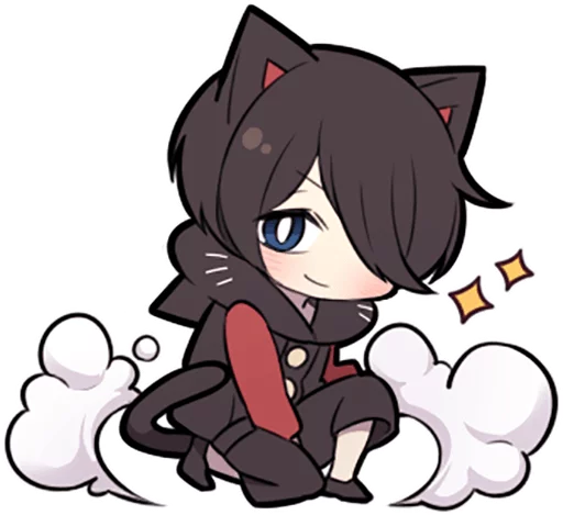 💨 Стикер «Black Kitten» для Telegram