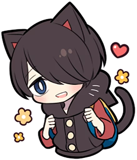 🎒 Стикер «Black Kitten» для Telegram