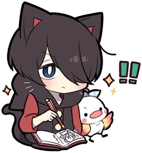 ✍ Стикер «Black Kitten» для Telegram