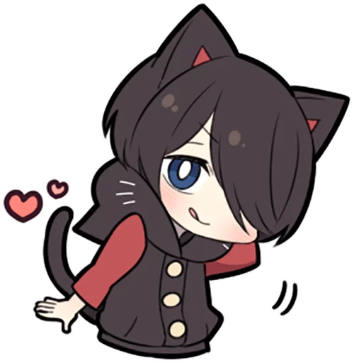 😋 Стикер «Black Kitten» для Telegram