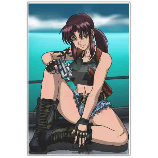 👿 Стикер «BlackLagoon» для Telegram