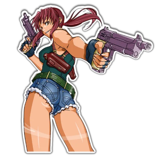 😬 Стикер «BlackLagoon» для Telegram