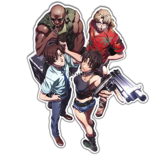 🍊 Стикер «BlackLagoon» для Telegram