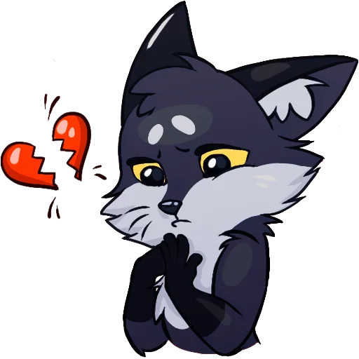 🦊 Стикер «Паппи [Тёмненький]» для Telegram