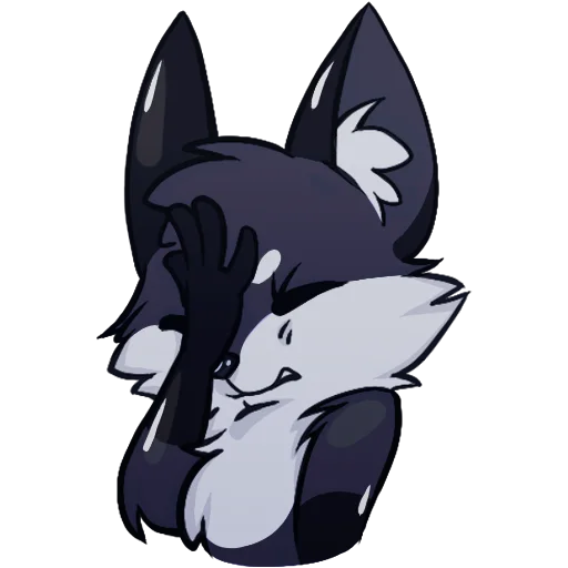 🦊 Стикер «Паппи [Тёмненький]» для Telegram