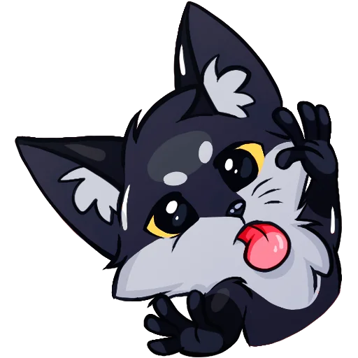 🦊 Стикер «Паппи [Тёмненький]» для Telegram