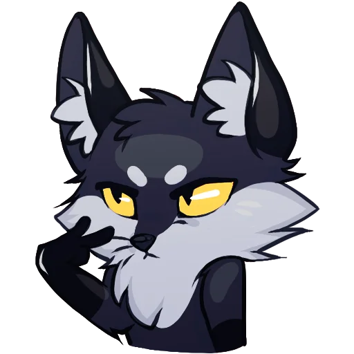 🦊 Стикер «Паппи [Тёмненький]» для Telegram