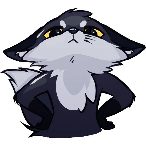 🦊 Стикер «Паппи [Тёмненький]» для Telegram