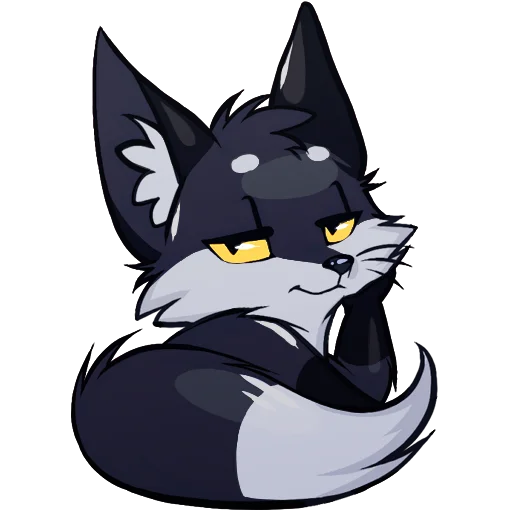 🦊 Стикер «Паппи [Тёмненький]» для Telegram