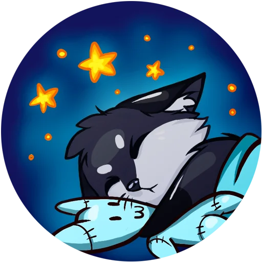 🦊 Стикер «Паппи [Тёмненький]» для Telegram