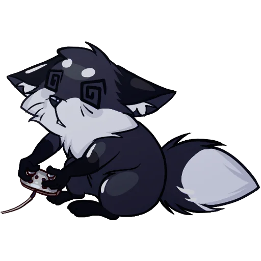 🦊 Стикер «Паппи [Тёмненький]» для Telegram