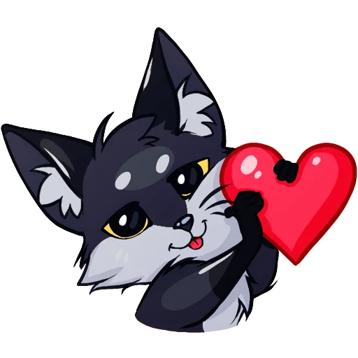 🦊 Стикер «Паппи [Тёмненький]» для Telegram