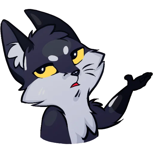 🦊 Стикер «Паппи [Тёмненький]» для Telegram