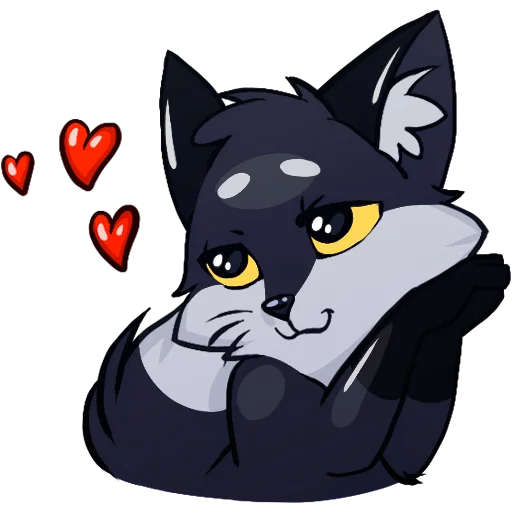 🦊 Стикер «Паппи [Тёмненький]» для Telegram