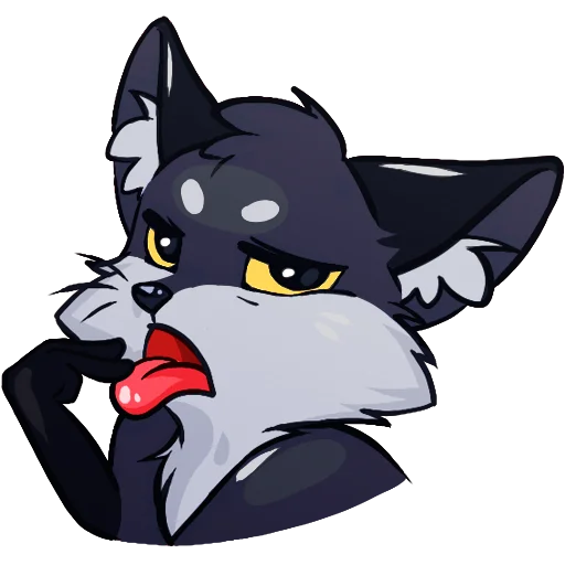🦊 Стикер «Паппи [Тёмненький]» для Telegram