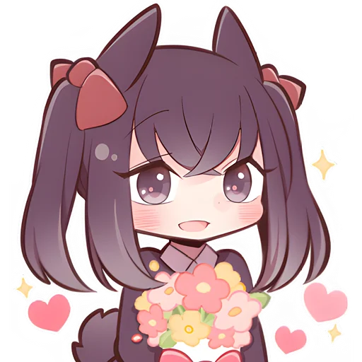 💐 Стикер «Чёрный зайчик» для Telegram