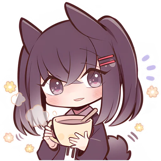☕ Стикер «Чёрный зайчик» для Telegram