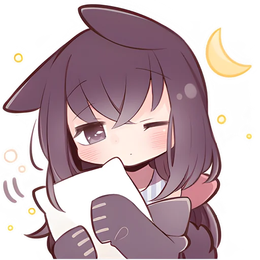 🌙 Стикер «Чёрный зайчик» для Telegram