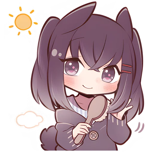 ⛅ Стикер «Чёрный зайчик» для Telegram