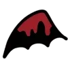🌑 Эмодзи «Dark Black Red Mixed» для Telegram