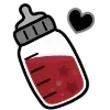 🌑 Эмодзи «Dark Black Red Mixed» для Telegram