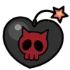 🌑 Эмодзи «Dark Black Red Mixed» для Telegram