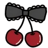 🌑 Эмодзи «Dark Black Red Mixed» для Telegram