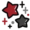 🌑 Эмодзи «Dark Black Red Mixed» для Telegram