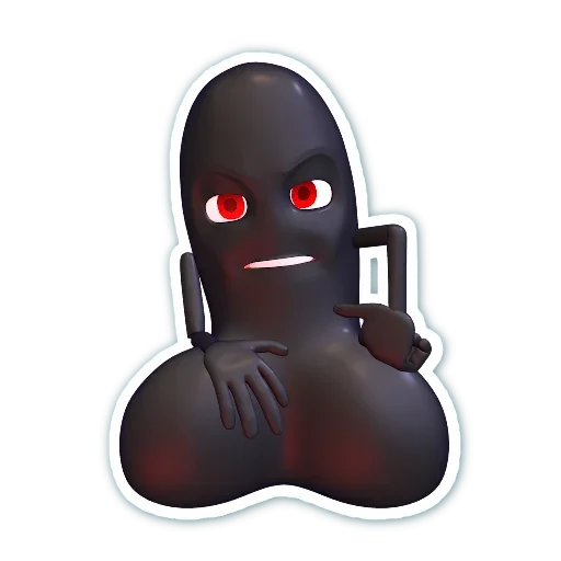 😏 Стикер «BlackSmileyKher» для Telegram