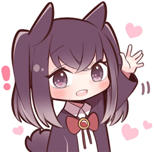 🙋 Стикер «Black Sweetie Bunny» для Telegram