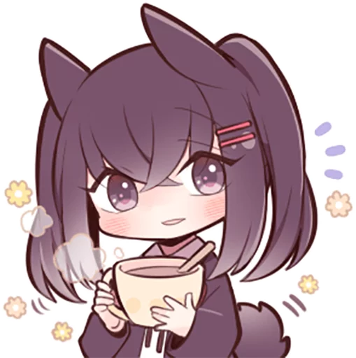 ☕️ Стикер «Black Sweetie Bunny» для Telegram