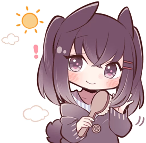 ☀️ Стикер «Black Sweetie Bunny» для Telegram