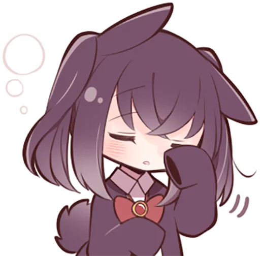 😪 Стикер «Black Sweetie Bunny» для Telegram