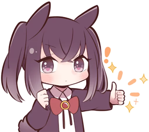 👍 Стикер «Black Sweetie Bunny» для Telegram