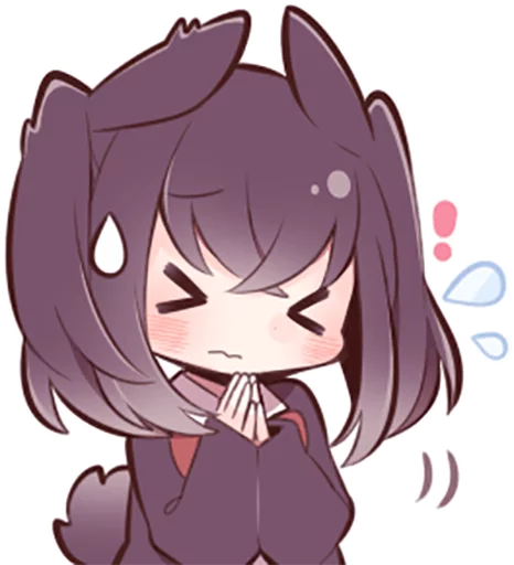 🙏 Стикер «Black Sweetie Bunny» для Telegram