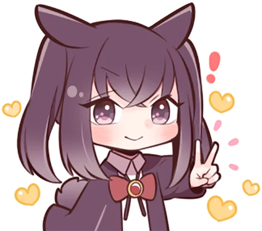 ✌️ Стикер «Black Sweetie Bunny» для Telegram