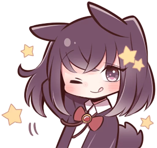 😜 Стикер «Black Sweetie Bunny» для Telegram