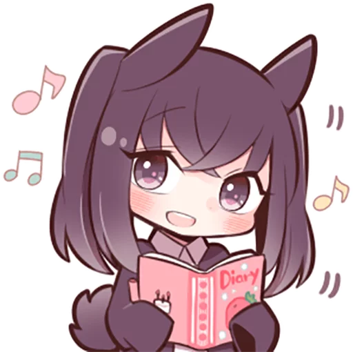 📖 Стикер «Black Sweetie Bunny» для Telegram
