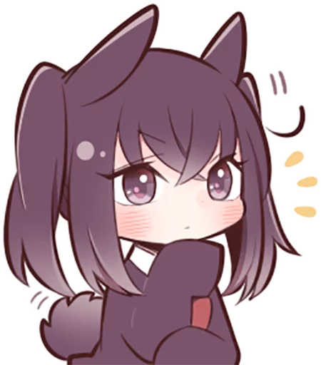 🤔 Стикер «Black Sweetie Bunny» для Telegram